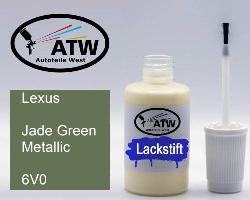 Lexus, Jade Green Metallic, 6V0: 20ml Lackstift, von ATW Autoteile West.